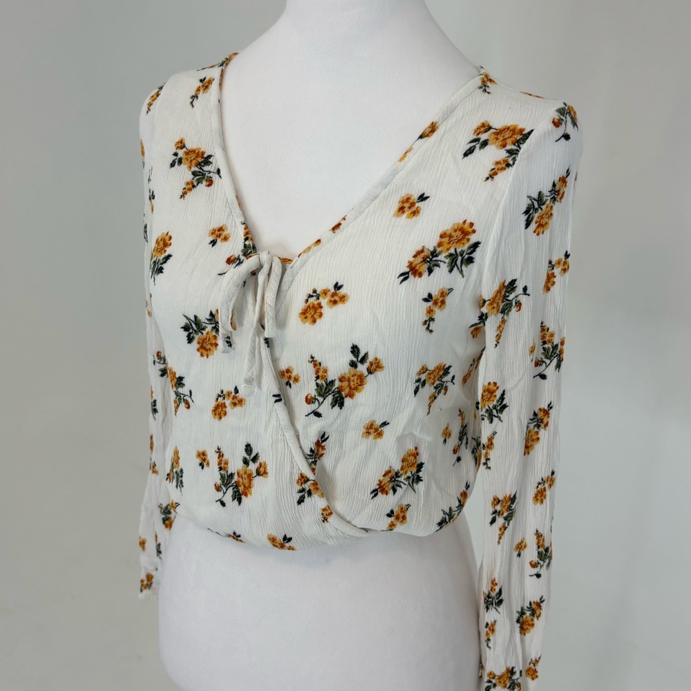 Hollister Wrap Long Sleeve Blouse